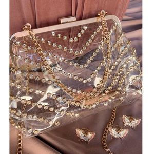 Clearly bedazzled handbag 👜